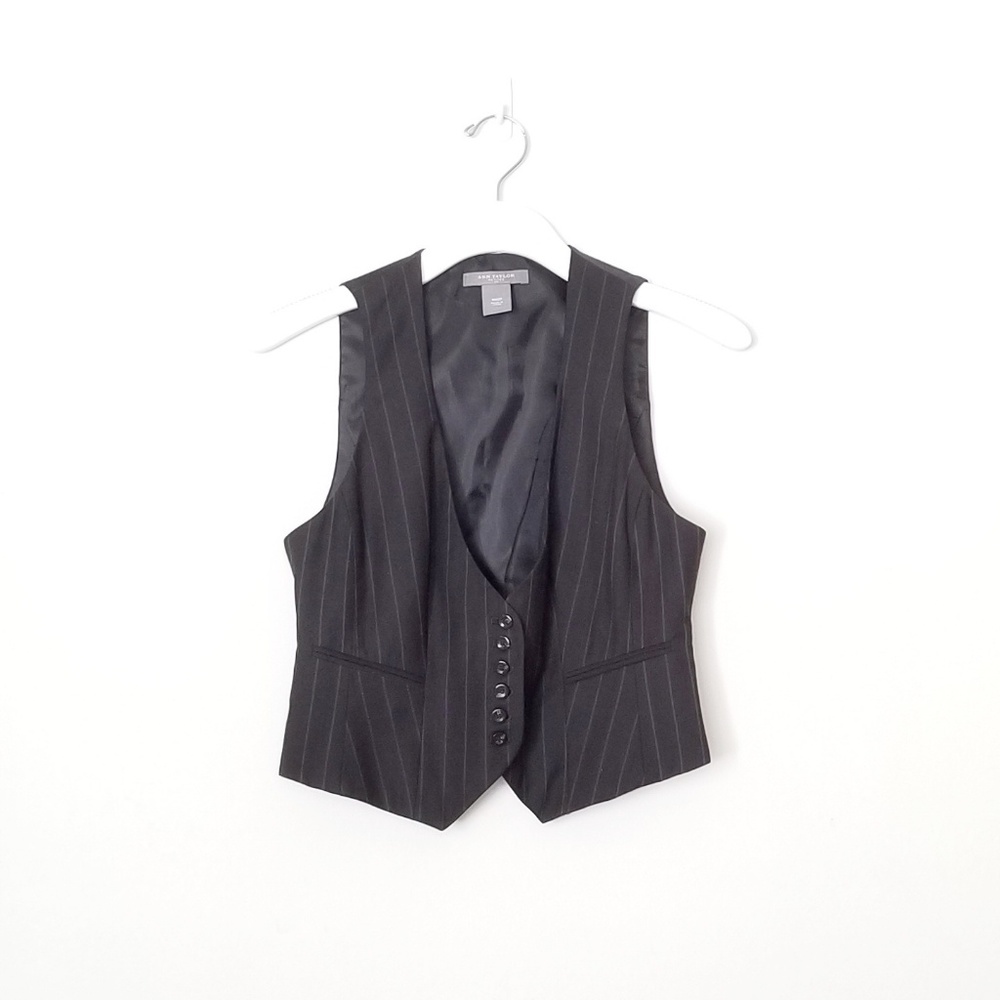 Ann Taylor Tailored Pinstripe Vest size XXSP